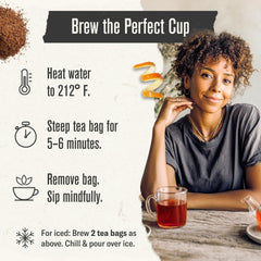 Numi Rooibos vanilla note close-up highlights natural sweetness and depth.