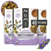 Numi Sweet Slumber chamomile tea bags ready for a soothing evening ritual