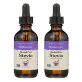 NuNaturals liquid stevia bottle for zero-calorie sweetness in coffee.