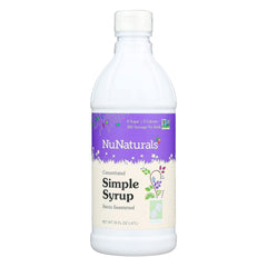 NuNaturals Stevia Simple Syrup bottle shown as sugar-free sweetness option