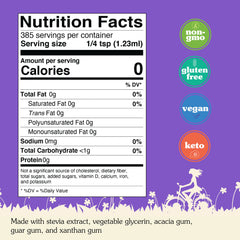 Pouring NuNaturals Stevia Simple Syrup for zero-calorie flavor