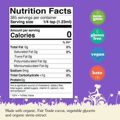 NuNaturals Stevia Syrup chocolate drizzle highlights rich flavor without sugar