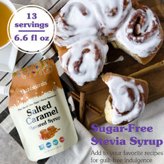 Nunaturals Stevia Syrup Salted Caramel waffle pancake drizzle adds indulgent flavor without sugar