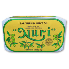 Nuri Portuguese sardines in olive oil two-pack on shelf highlighting premium quality