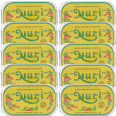 Nuri Portuguese sardines in spiced olive oil pack front, premium gifting presentation