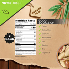 Nut Cravings Brazil nuts raw no-shell whole 16oz bag ready to use