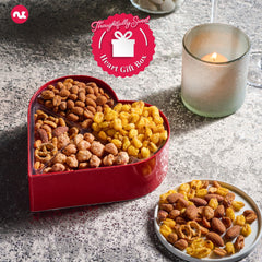 Nut Cravings four-nuts-selection showcased, offering a varied snacking experience for gatherings.