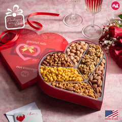Nut Cravings honey roasted peanuts in a glossy gift tray