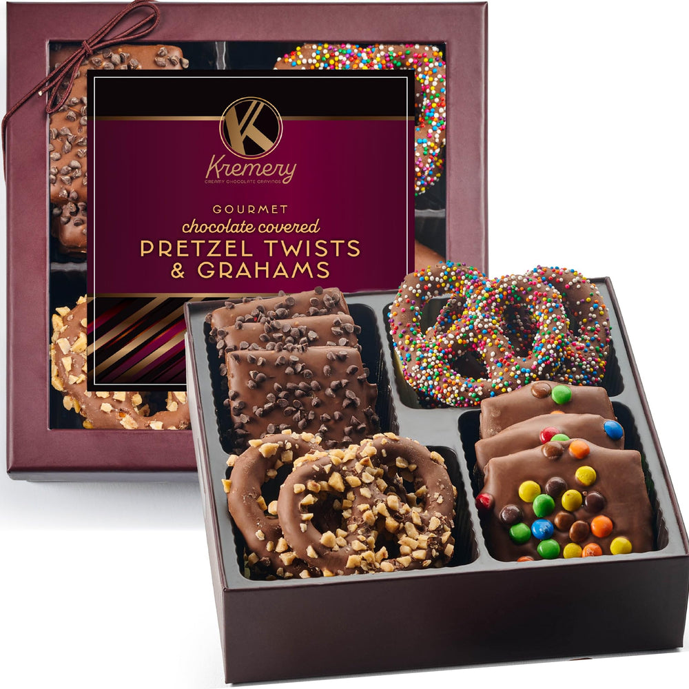 Nut Cravings KREMERY gift box front view, perfect for gifting occasions.