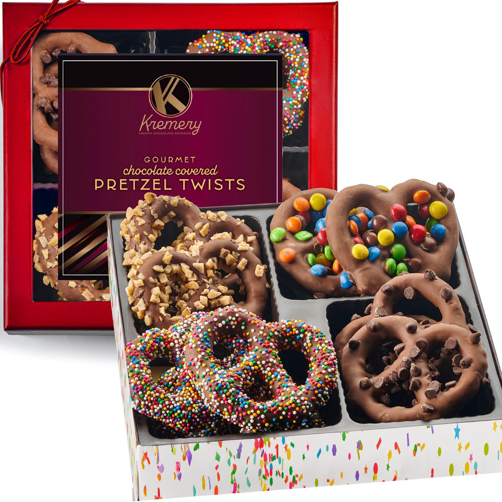 Nut Cravings Kremery pretzel twists with milk chocolate for a balanced indulgence