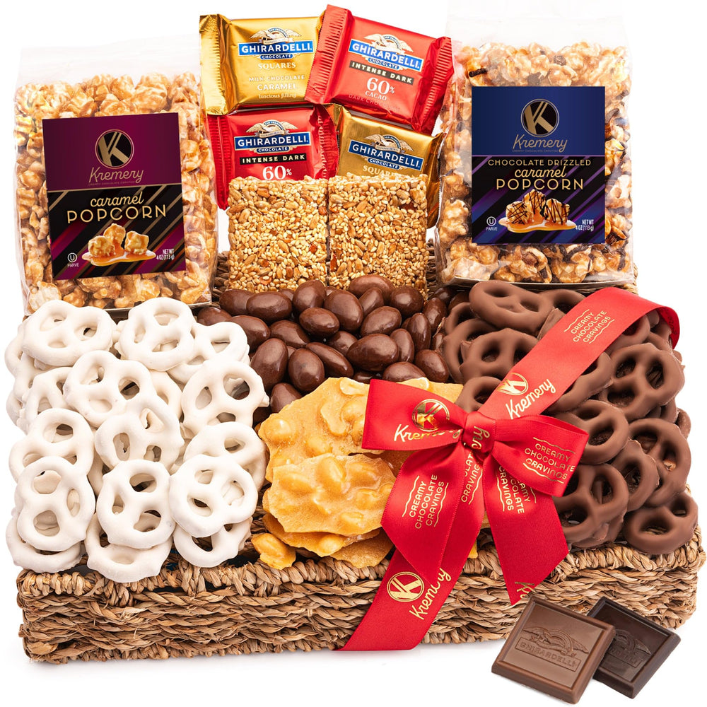 Kremery seagrass tray with ribbon for elegant Ramadan gifting