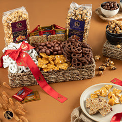 Nut Cravings KREMERY yogurt pretzels display, light-tasting bite great for snacking.