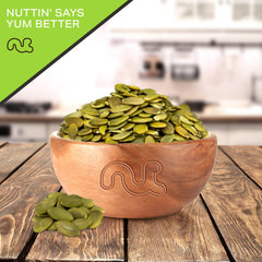 Nut Cravings pumpkin seeds in trail mix offering healthy crunch on the go.
