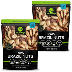 Nut Cravings raw Brazil nuts unsalted in a resealable bag for easy snacking