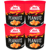 Nut Harvest Flamin' Hot Peanuts canister for on-the-go snacking with bold flavor.