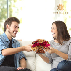 Nut Haven Dry Roasted Salted Pistachios provide savory crunch to share at gatherings