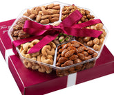 Nut Haven Holiday Nuts Gift Basket presents an elegant holiday gift for sharing