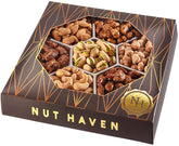 Nut Haven Holiday Nuts Gift Basket Packaging highlights premium presentation for gifting