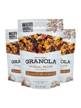 NutHouse! Granola Original clusters sit in a bowl for a satisfying breakfast.