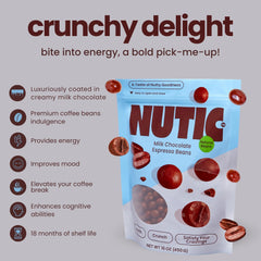 Nutic resealable packaging emphasizes freshness and easy storage.