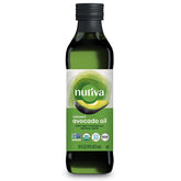 Nutiva Organic Steam-Refined Avocado Oil bottle, ideal for neutral-flavor cooking.