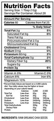 Nutiva chia seeds pouring into bowl for easy toppings.