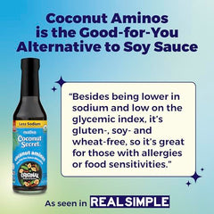 Nutiva Coconut Aminos drizzle on sushi for a subtle umami glaze.