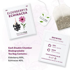 Nutra Tea tea bag with string ready to brew