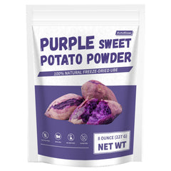 NutraBloom purple sweet potato powder bag enhances natural color in baked goods.