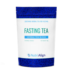 Nutri-Align Fasting Tea packaging with bags ready for a fasting routine.