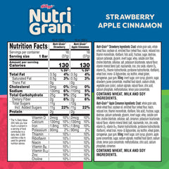 Nutri-Grain Apple Cinnamon bar close-up with visible filling.
