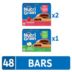 Nutri-Grain Strawberry bar close-up showing chewy crust.