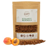 Nutri Nibblers bitter apricot seeds in an eco-friendly bag, ready to snack.
