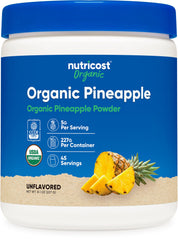 Nutricost Pineapple Powder bottle supports smoothies and baking.