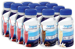 Nutrition Shake Original Variety Pack with 12 bottles for convenient, protein-rich meals on the go.