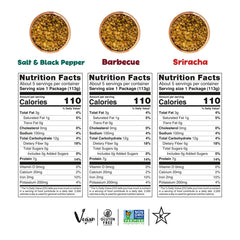 Nutruit roasted lentil snacks in Sriracha flavor for a spicy, gluten-free bite.