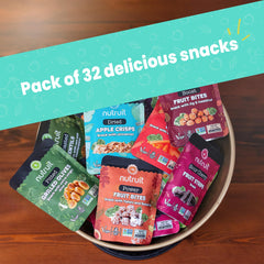 Nutruit snack inside pack shows two units per flavor for freshness.
