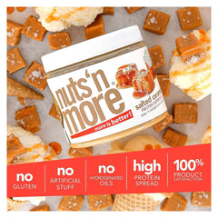 Nuts N More peanut butter spoon dipping demonstrates quick, energy-friendly snack.