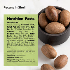 NUTS U.S. pecans in shell are unsalted and additive-free.