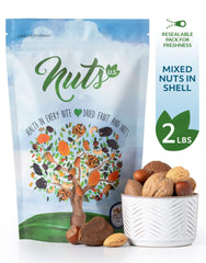 NUTS U.S. raw nuts close-up, natural and protein-rich snack.