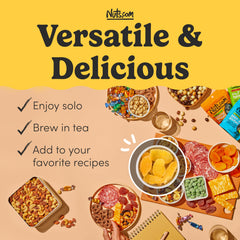 Nuts.com crystallized ginger pieces in tea cup suggesting a warm, comforting infusion