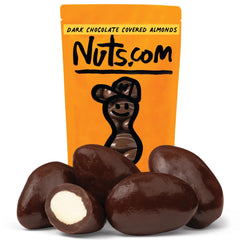 Nuts.com 2 lb bag of dark chocolate almonds for family snacking.