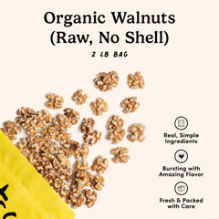 Nuts.com Organic Walnuts in a bowl, perfect salad topping