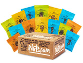 Nuts.com snack box with assorted nuts, ideal for on-the-go snacking.