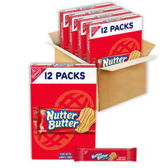 Nutter Butter four-box packaging offers a convenient family snack option.