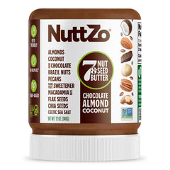 NuttZo Keto chocolate almond coconut jar – rich keto friendly spread for snacks