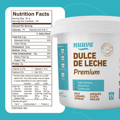 Nuuva Foods Dulce de Leche close-up reveals silky creamy texture.