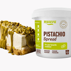 Nuuva Pistachio Spread with creamy texture for velvety spreads on toast.