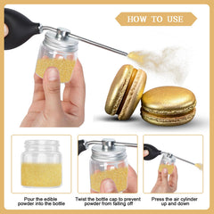Nvobghdi fillable glitter spray bottle ready for your favorite edible colors.