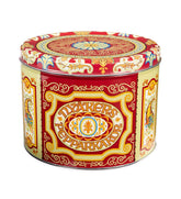Nyakers Gingersnaps front view in red gift tin, perfect for holiday gifting.